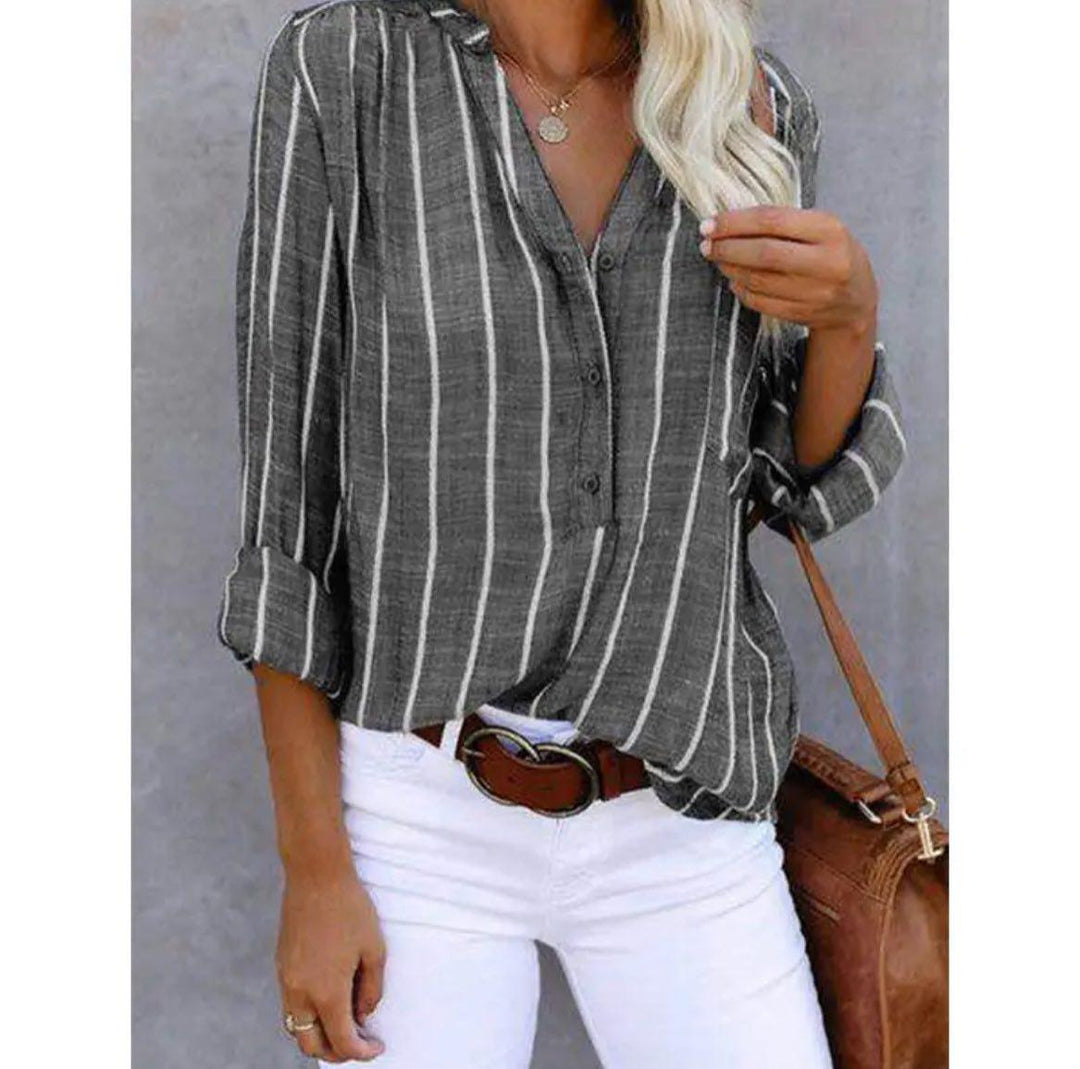 Giana™ - Blouse Décontractée Rayée